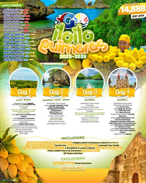Go Iloilo Guimaras 2025-2026 - [4 Days 3 Nights]