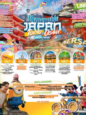 Tokyo to Osaka via 5J 2025-2026 – [6 Days 5 Nights]